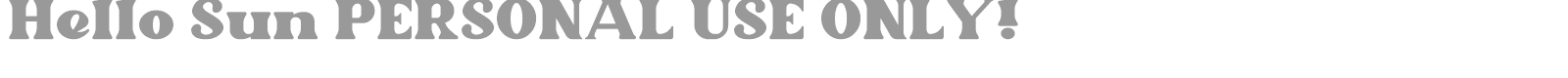 Hello Sun font preview